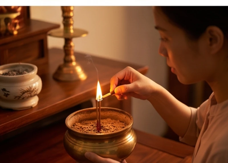 Tàn nhang cong là điềm gì: Điềm báo tâm linh và cách nhận biết 10 Châm lửa tiếp vào nén nhang bị tắt ngấm giữa chừng ngay trên bát hương thay vì vội vàng rút bỏ ném đi