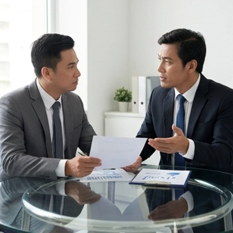 Ngành nghề nên tránh với tuổi Thân: Bảng tra Can Chi chi tiết 3 Hai người đồng nghiệp đang tranh luận căng thẳng về các loại giấy tờ tại phòng họp