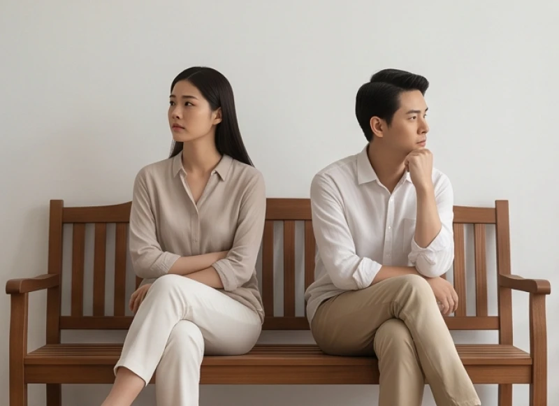 Vợ chồng giữ khoảng cách do áp lực tâm lý và năng lượng xung khắc tại cung phu thê