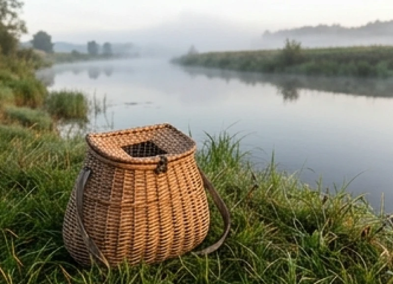 Mơ thấy câu cá không được: Điềm báo, tâm lý và con số 1 Chiếc giỏ đựng cá trống rỗng nằm lăn lóc bên bờ hồ khi mơ thấy câu cá không được