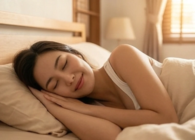 Mơ thấy mua nhà là điềm gì? Bảng số tài lộc và cách hóa giải 1 Người phụ nữ mỉm cười thanh thản khi ngủ sâu trên chiếc giường êm ái trong căn phòng ngập ánh sáng