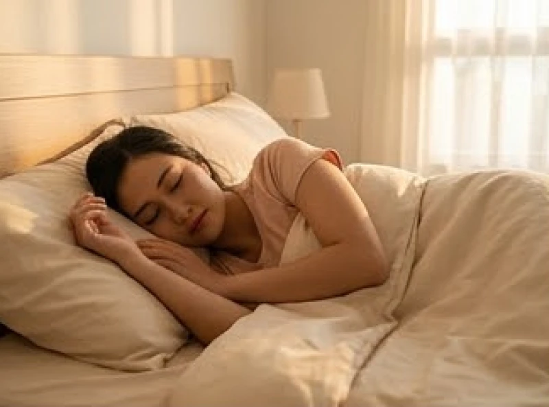 Mơ thấy người nhà chết: Điềm báo tâm linh & cách trấn an 1 Một người phụ nữ đang ngủ say với nét mặt bình yên, thể hiện thông điệp tích cực của giấc mơ