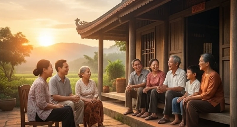 Mơ thấy nhà cũ của mình: Giải mã tâm lý & cách hóa giải xui xẻo 1 Gia đình sum vầy bên hiên khi mơ thấy nhà cũ của mình mang lại cảm giác bình yên