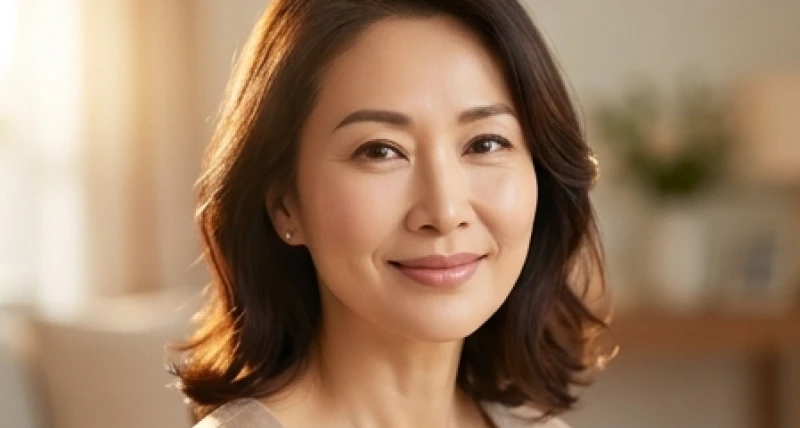 Người phụ nữ mang nét tướng nhân trung rõ ràng và tỷ lệ khuôn mặt hài hòa trong nhân tướng học