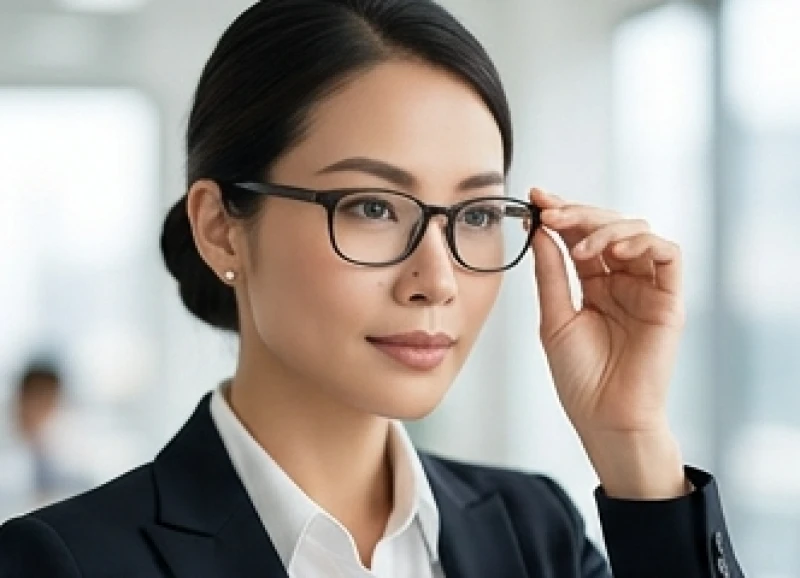 Nốt ruồi ở cánh mũi: Ý nghĩa tướng số & bảng giá tẩy an toàn 2 Người phụ nữ công sở đang kiểm tra nốt ruồi ở cánh mũi bên trái của mình
