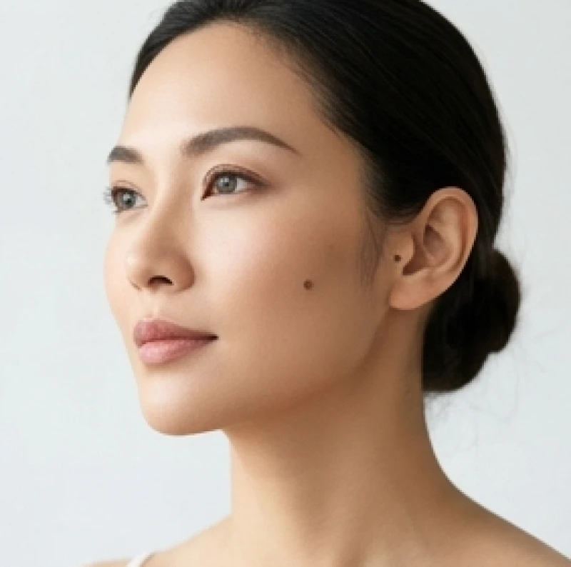 Nốt ruồi ở má gần tai mang ý nghĩa đặc biệt về vận mệnh và tình trạng sức khỏe da liễu